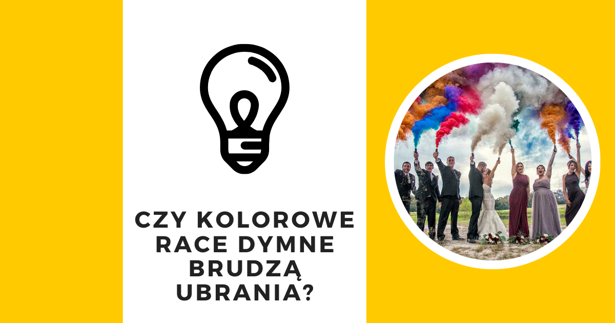 Czy kolorowe race dymne brudzą ubrania?