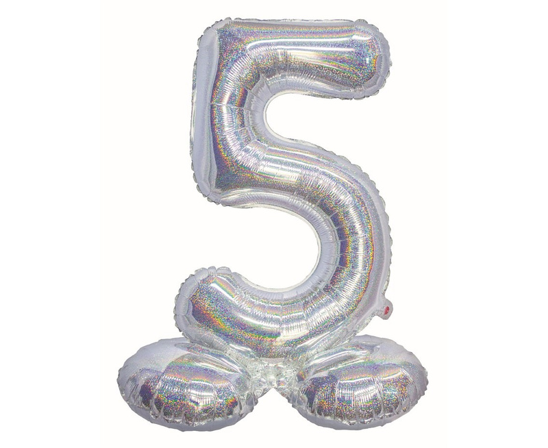 NUMBER  5 STANDING HOLOGRAPHIC 72CM CS-BSR5