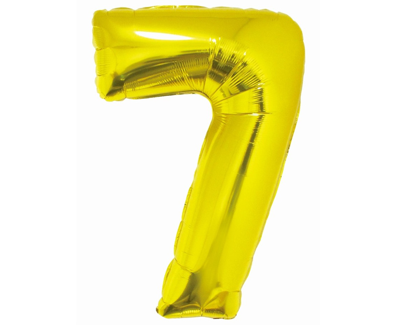 NUMBER  7 HELIUM GOLD  76CM CH-SZL7