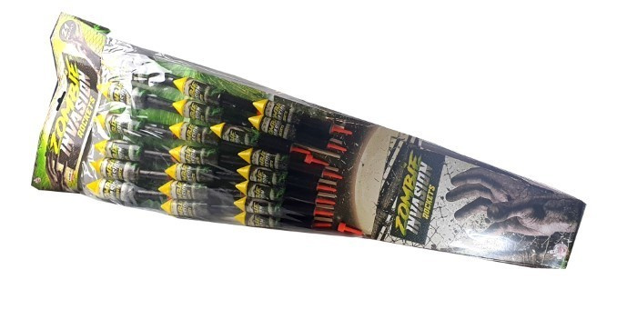 ZOMBIE INVASION SET OF 21 ROCKETS  RS21Z14