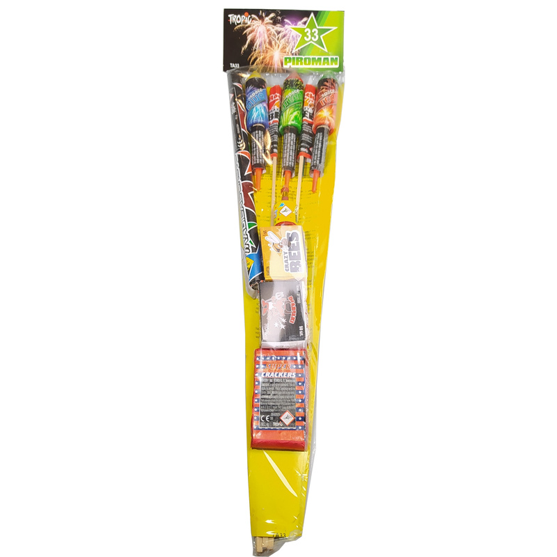 SET OF FIREWORKS & ROCKETS  PIROMAN 33 TA33