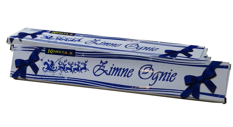 ZIMNE OGNIE SREBRNE 25CM 8 SZTUK P0031