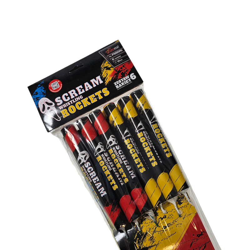 SCREAM WHISTLING ROCKETS 6PCS  PXR226