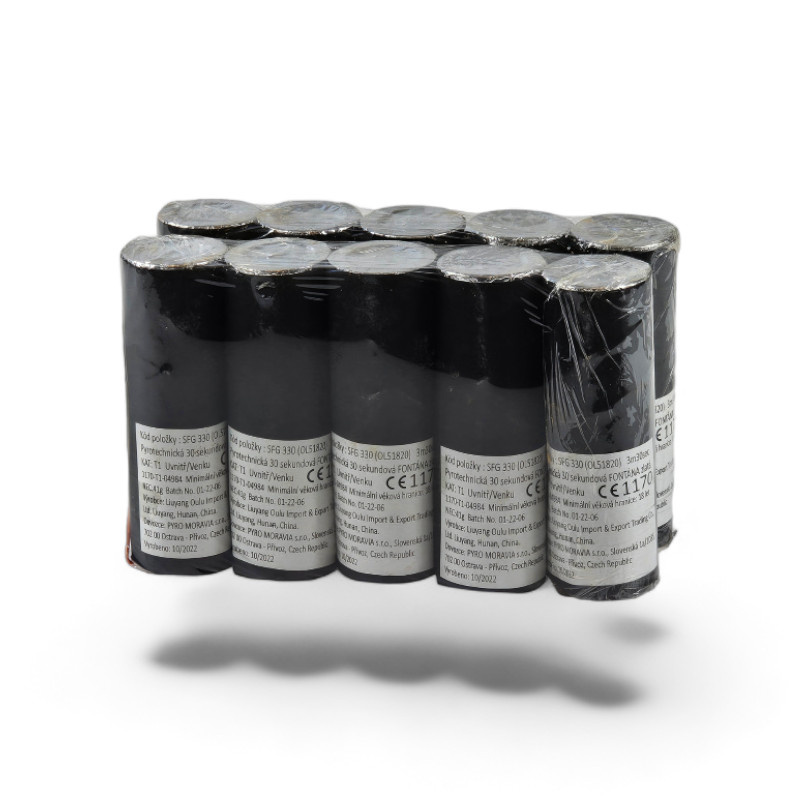 ZESTAW 10x ZŁOTA FONTANNA SCENICZNA 3M 30SEK SFG330