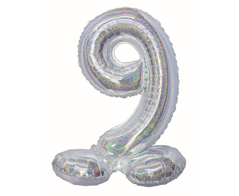 NUMBER  9 STANDING HOLOGRAPHIC 72CM CS-BSR9