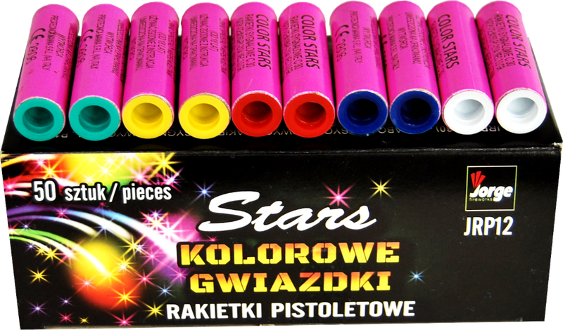 KNALLPATRONEN COLORFUL  STARS 50 PCS JRP12