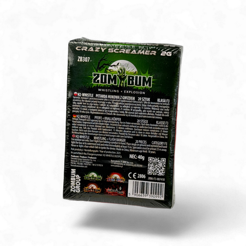 CRAZY SCREAMER 2G PETARDY 20 SZTUK ZB307