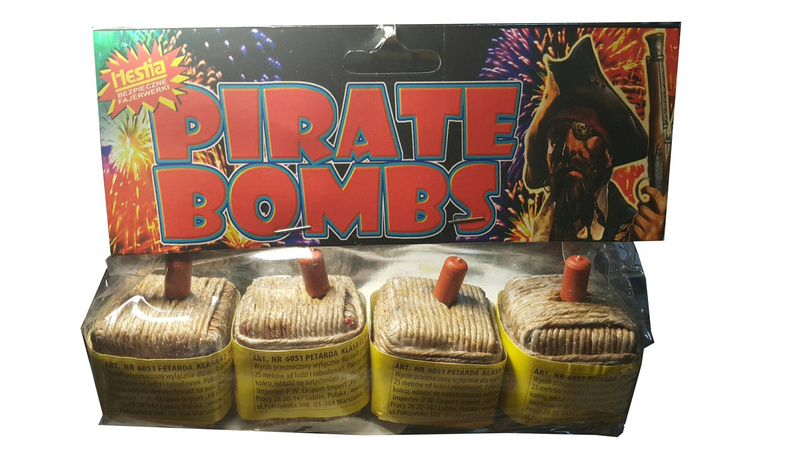 PIRATE BOMBS 4 FIRECRACKERS  HESTIA