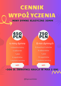 ZESTAW 8 MIN CRACKLING + SYSTEMEM DO ODPALANIA - WYPOŻYCZENIE