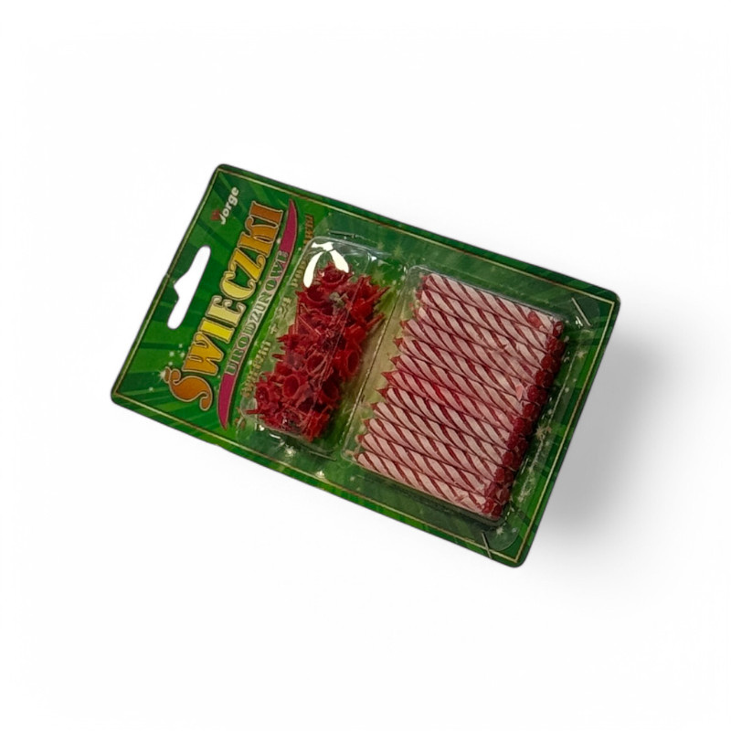 ŚWIECZKI URODZINOWE 24SZT CZERWONE JP06