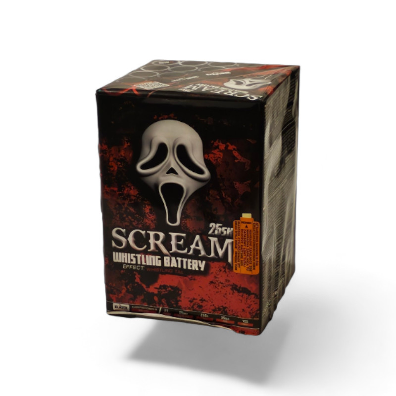 SCREAM WHISTLING CAKE 25 SHOTS  25MM C2525SC14