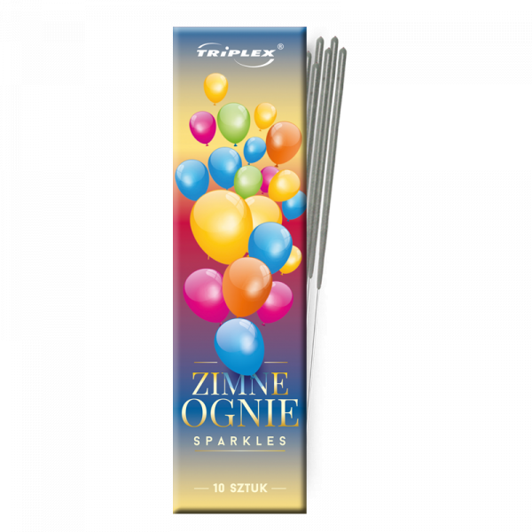 ZIMNE OGNIE W BALONY 17CM 10 SZTUK TXF426/B