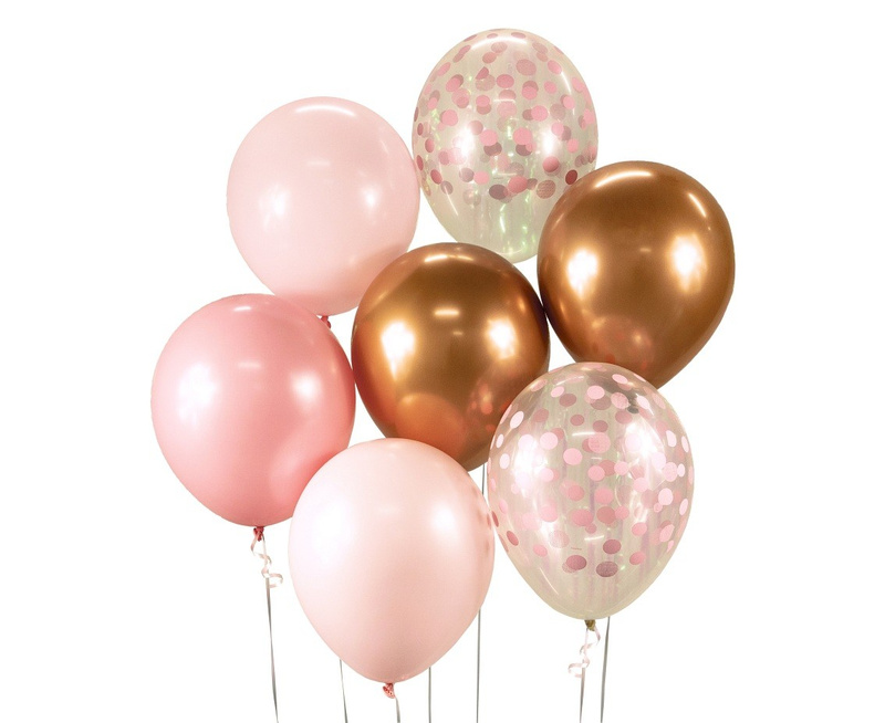 HELIUM BALOON SET OF COPPER PINK 7 PCS BB-RMD7