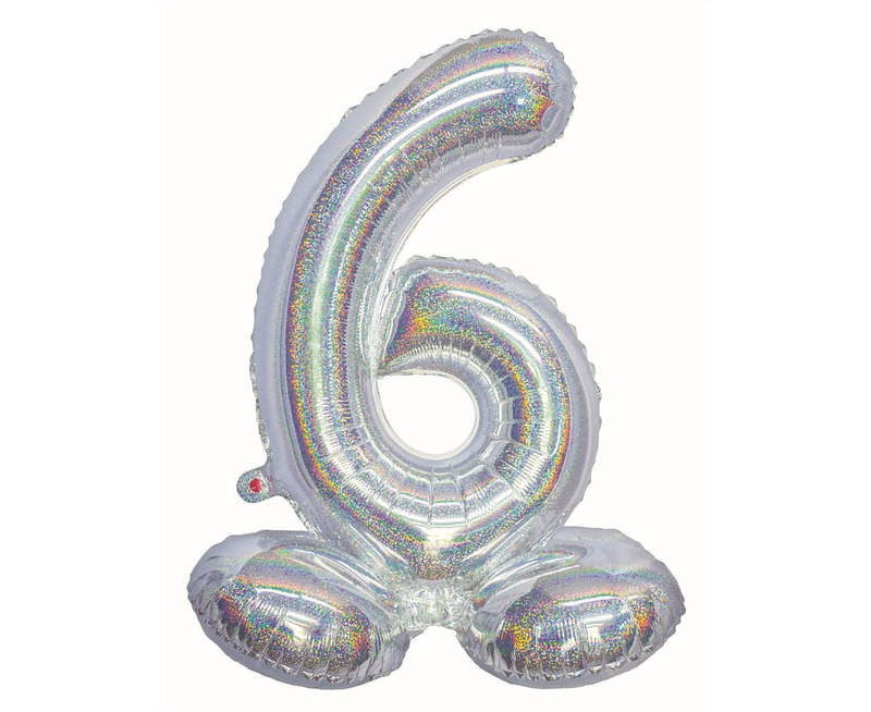 NUMBER  6 STANDING HOLOGRAPHIC 72CM CS-BSR6