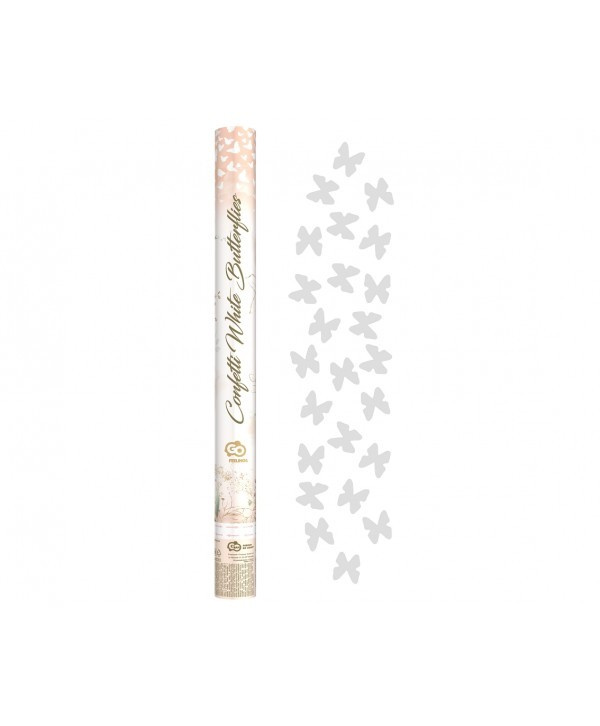 KONFETTI BIAŁE MOTYLKI 60CM JC-KPBMO60