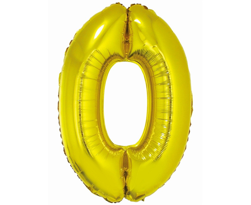 NUMBER  0 HELIUM GOLD  76CM CH-SZL0