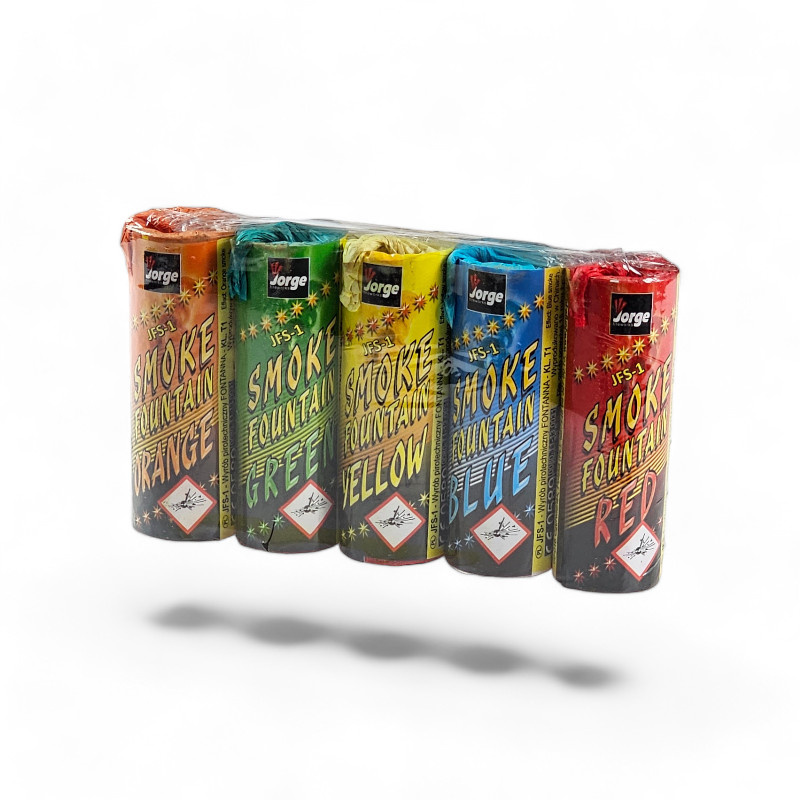 MIX OF COLORFUL  SMOKE  CANDLE S 5 PCS 