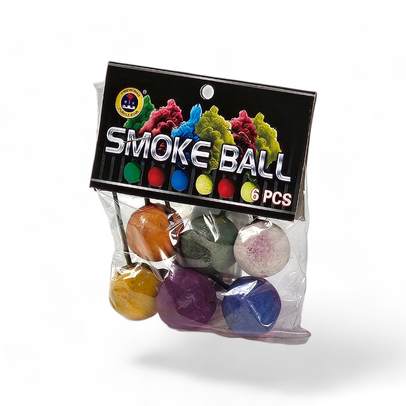 COLORFUL  SMOKE  CANDLE  BALLS  6 PCS  TXF720