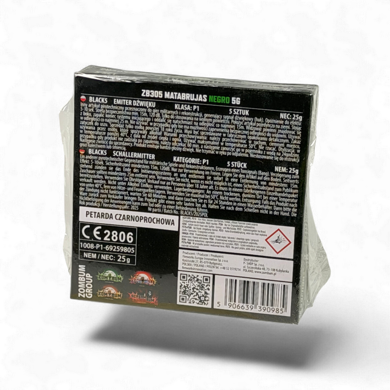 MATABRUJAS NEGRO 5G PETARDY 5 SZTUK ZB305
