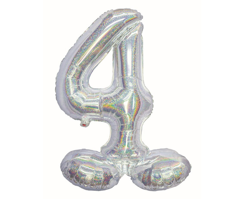 NUMBER  4 STANDING HOLOGRAPHIC 72CM CS-BSR4