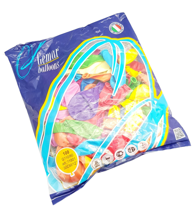 100 SZTUK BALONÓW MIX G110/80