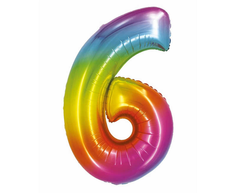 CYFRA 6 HEL TĘCZOWA 76CM CH-STC6